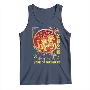 2026 Year of the Horse Lunar New Year Tank Top TS10 Navy Print Your Wear