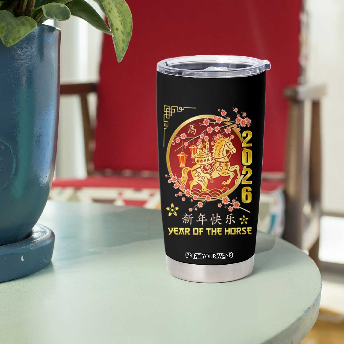 2026 Year of the Horse Lunar New Year Tumbler Cup TS10 Print Your Wear