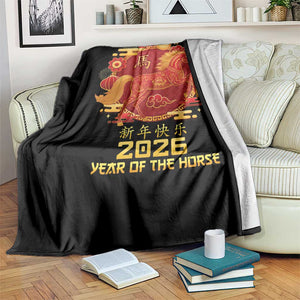 Chinese New Year 2026 Throw Blanket Year of The Horse TS10 Print Your Wear