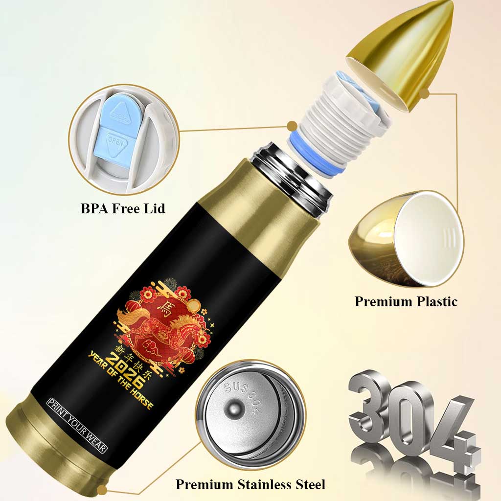 Chinese New Year 2026 Bullet Tumbler Year of The Horse TS10 Print Your Wear