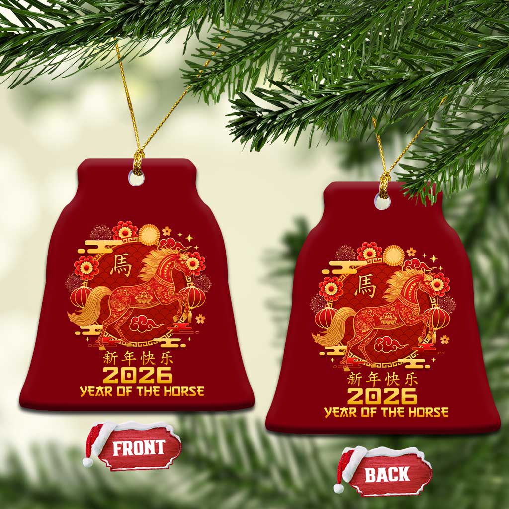 Chinese New Year 2026 Ceramic Ornament Year of The Horse TS10 Print Your Wear