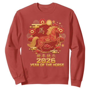Chinese New Year 2026 Sweatshirt Year of The Horse TS10 Red Print Your Wear