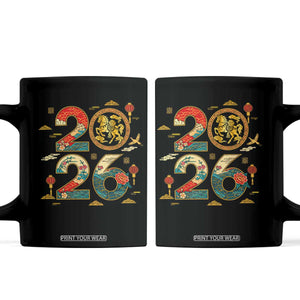 Hello 2026 Lunar New Year Coffee Mug Year of the Horse Chinese Zodiac TS10 Black Print Your Wear