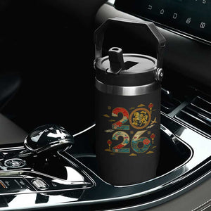 Hello 2026 Lunar New Year Flip Straw Tumbler Year of the Horse Chinese Zodiac TS10 Print Your Wear