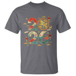 Hello 2026 Lunar New Year T Shirt Year of the Horse Chinese Zodiac TS10 Charcoal Print Your Wear