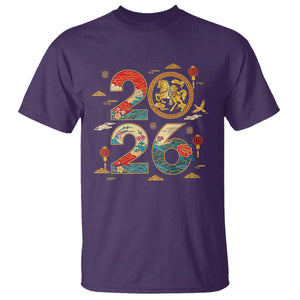 Hello 2026 Lunar New Year T Shirt Year of the Horse Chinese Zodiac TS10 Purple Print Your Wear
