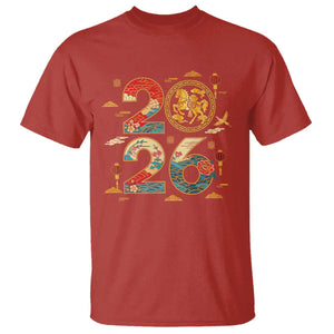 Hello 2026 Lunar New Year T Shirt Year of the Horse Chinese Zodiac TS10 Red Print Your Wear