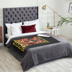 Chinese New Year 2026 Throw Blanket LYE Year of The Horse TS10 Print Your Wear