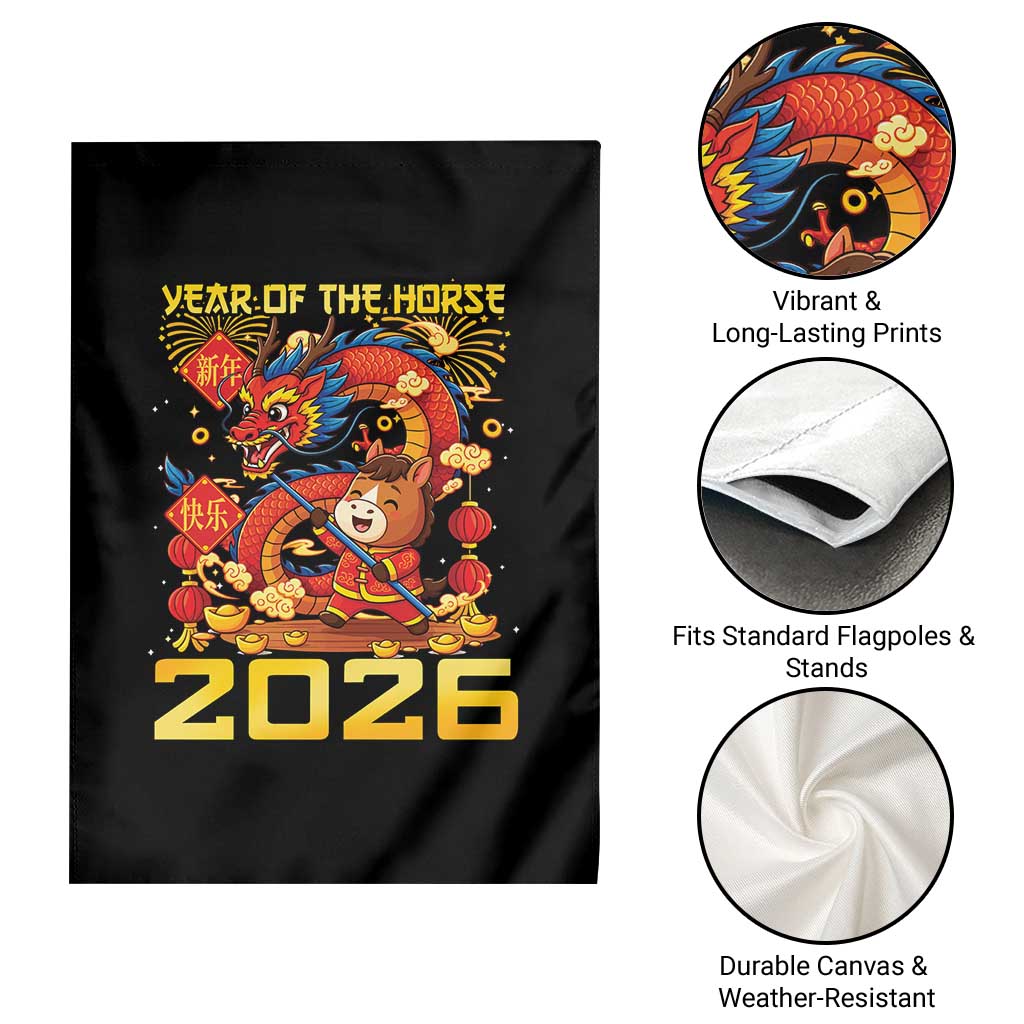 Chinese New Year 2026 Garden Flag LYE Year of The Horse TS10 Print Your Wear