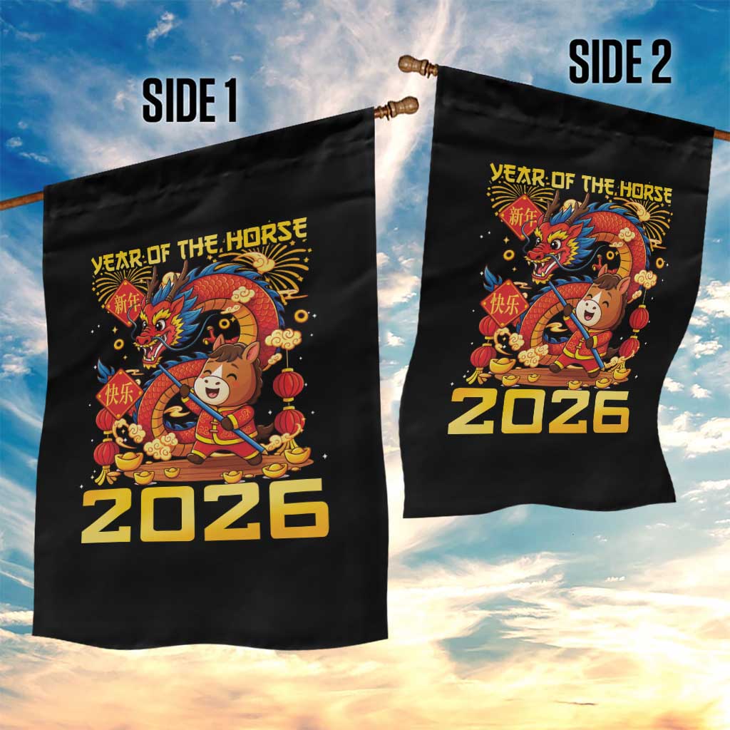 Chinese New Year 2026 Garden Flag LYE Year of The Horse TS10 Print Your Wear