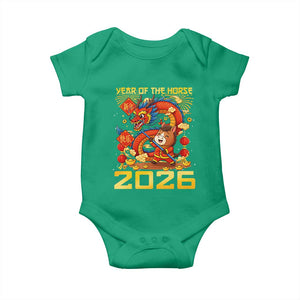Chinese New Year 2026 Baby Onesie LYE Year of The Horse TS10 Irish Green Print Your Wear