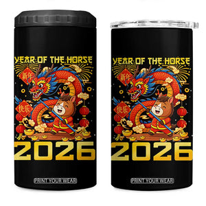 Chinese New Year 2026 4 in 1 Can Cooler Tumbler LYE Year of The Horse TS10 One Size: 16 oz Black Print Your Wear