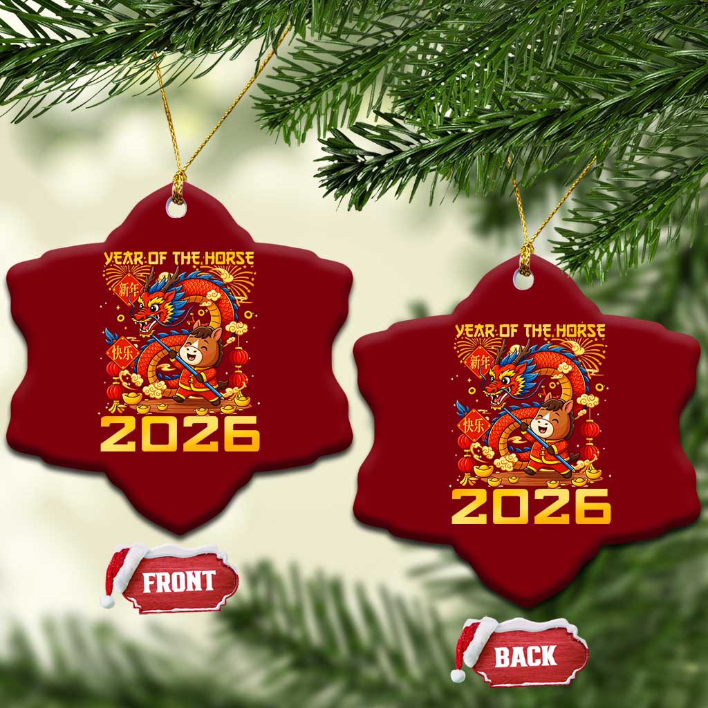 Chinese New Year 2026 Ceramic Ornament LYE Year of The Horse TS10 Print Your Wear