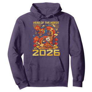 Chinese New Year 2026 Hoodie LYE Year of The Horse TS10 Purple Print Your Wear