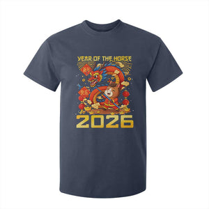 Chinese New Year 2026 T Shirt For Kid LYE Year of The Horse TS10 Navy Print Your Wear