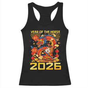 Chinese New Year 2026 Racerback Tank Top LYE Year of The Horse TS10 Black Print Your Wear