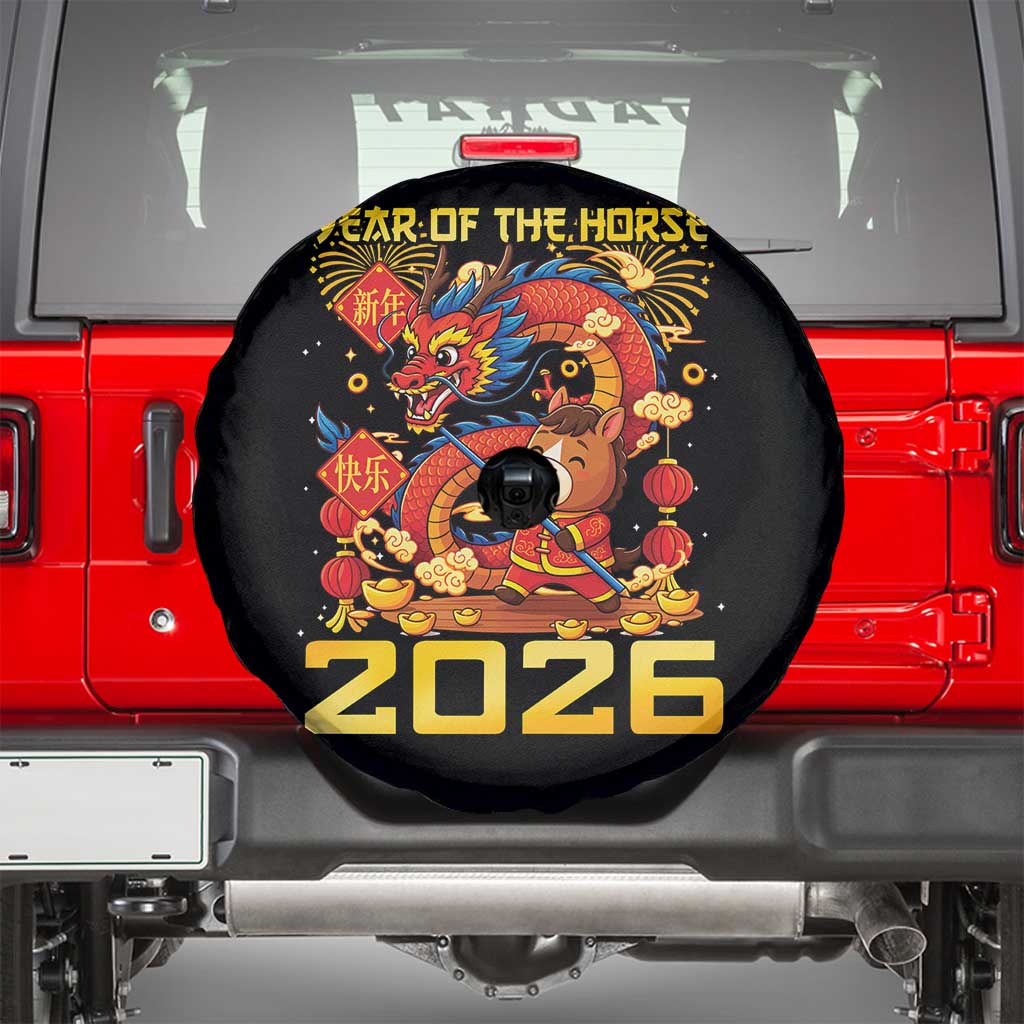 Chinese New Year 2026 Spare Tire Cover LYE Year of The Horse TS10 Black Print Your Wear