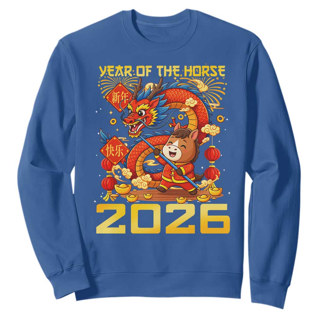 Chinese New Year 2026 Sweatshirt LYE Year of The Horse TS10 Royal Blue Print Your Wear