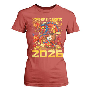 Chinese New Year 2026 T Shirt For Women LYE Year of The Horse TS10 Red Print Your Wear