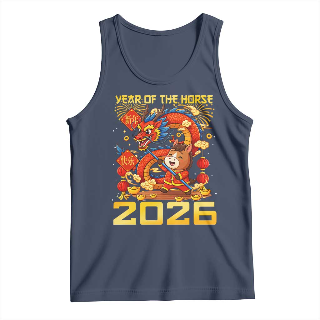 Chinese New Year 2026 Tank Top LYE Year of The Horse TS10 Navy Print Your Wear