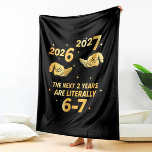 Funny 67 New Years Eve Throw Blanket Six Seven Boys Kids NYE Party 6 7 Meme TS10 Print Your Wear