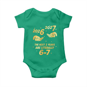 Funny 67 New Years Eve Baby Onesie Six Seven Boys Kids NYE Party 6 7 Meme TS10 Irish Green Print Your Wear