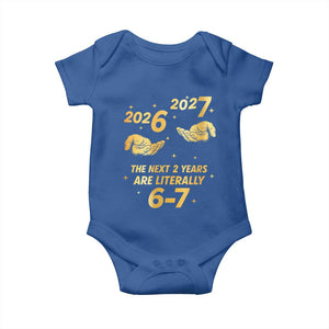 Funny 67 New Years Eve Baby Onesie Six Seven Boys Kids NYE Party 6 7 Meme TS10 Royal Blue Print Your Wear
