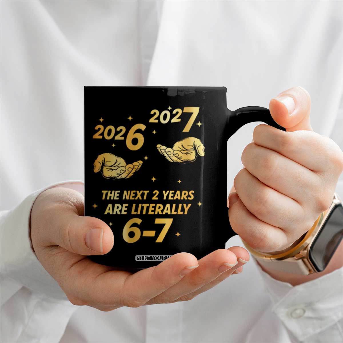 Funny 67 New Years Eve Coffee Mug Six Seven Boys Kids NYE Party 6 7 Meme TS10 Print Your Wear