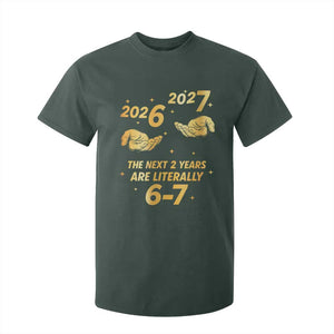 Funny 67 New Years Eve T Shirt For Kid Six Seven Boys Kids NYE Party 6 7 Meme TS10 Dark Forest Green Print Your Wear