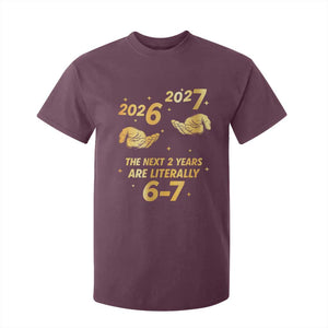 Funny 67 New Years Eve T Shirt For Kid Six Seven Boys Kids NYE Party 6 7 Meme TS10 Maroon Print Your Wear