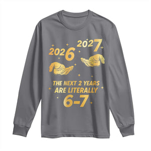 Funny 67 New Years Eve Long Sleeve Shirt Six Seven Boys Kids NYE Party 6 7 Meme TS10 Charcoal Print Your Wear