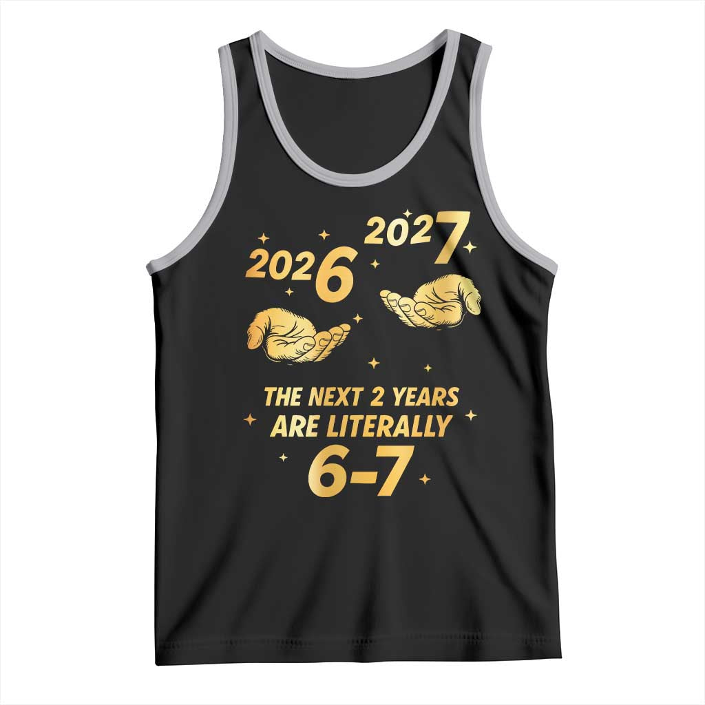 Funny 67 New Years Eve Tank Top Six Seven Boys Kids NYE Party 6 7 Meme TS10 Black Athletic Heather Print Your Wear