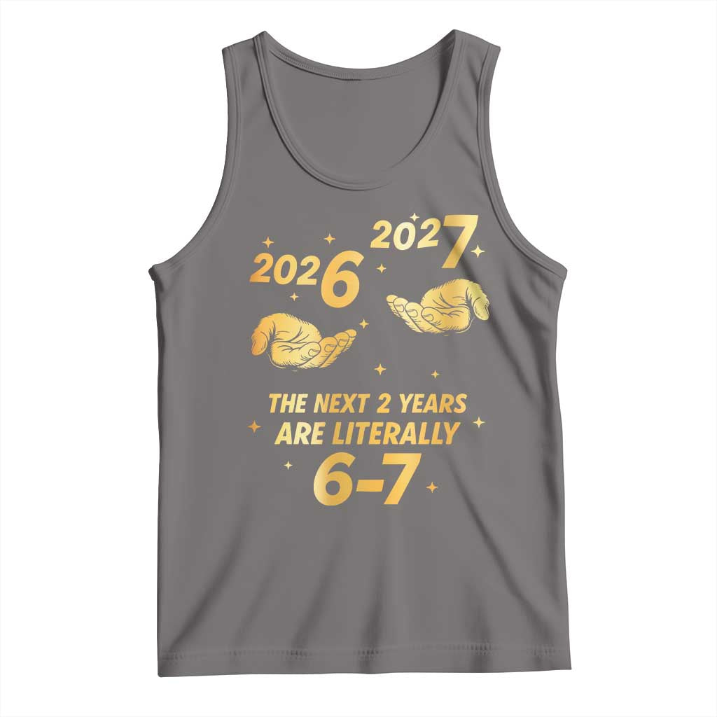 Funny 67 New Years Eve Tank Top Six Seven Boys Kids NYE Party 6 7 Meme TS10 Deep Heather Print Your Wear