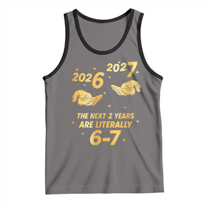 Funny 67 New Years Eve Tank Top Six Seven Boys Kids NYE Party 6 7 Meme TS10 Deep Heather Black Print Your Wear