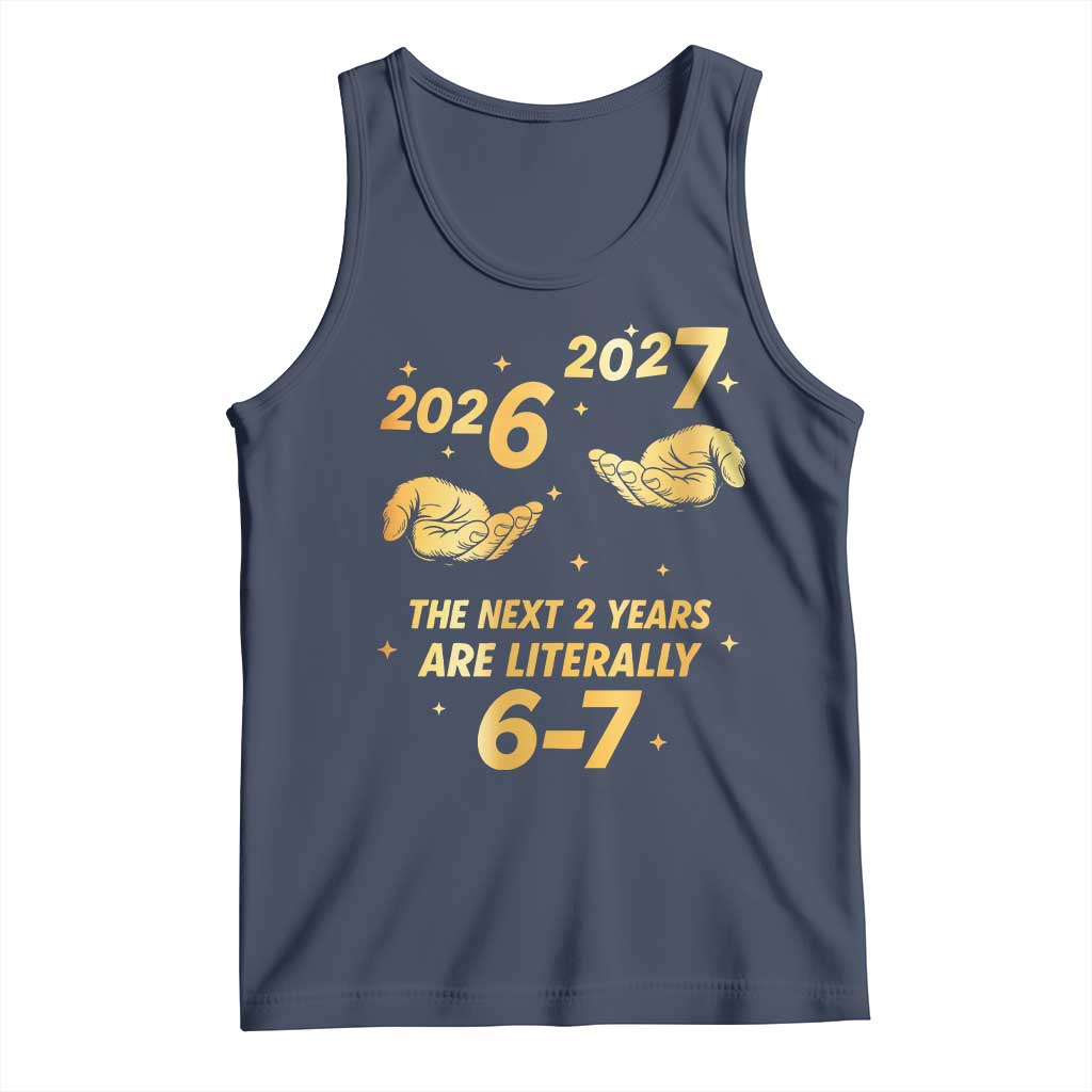 Funny 67 New Years Eve Tank Top Six Seven Boys Kids NYE Party 6 7 Meme TS10 Navy Print Your Wear