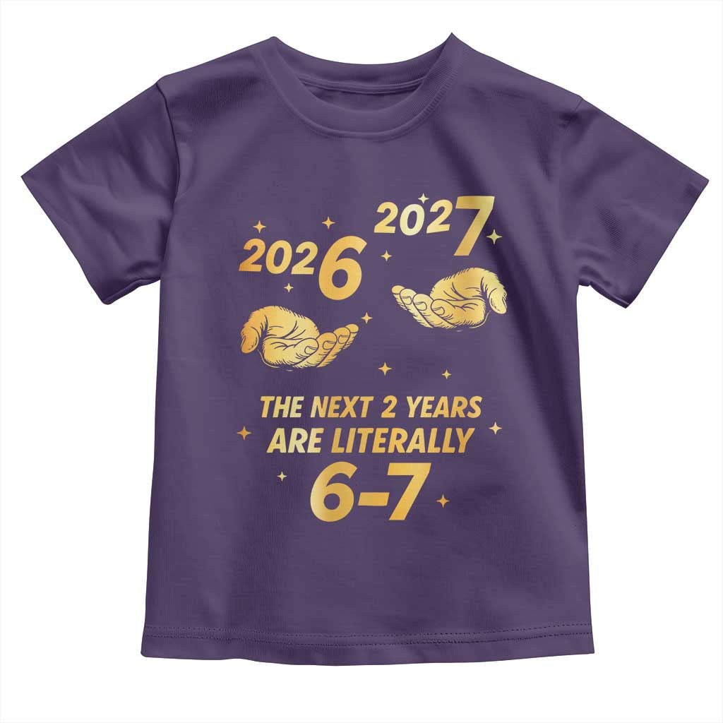 Funny 67 New Years Eve Toddler T Shirt Six Seven Boys Kids NYE Party 6 7 Meme TS10 Purple Print Your Wear