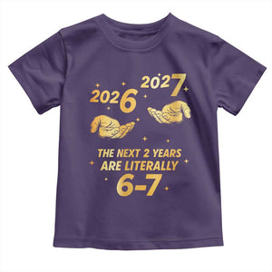 Funny 67 New Years Eve Toddler T Shirt Six Seven Boys Kids NYE Party 6 7 Meme TS10 Purple Print Your Wear