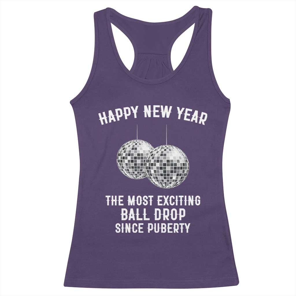 Funny New Years Eve Racerback Tank Top Ball Drop Rude Adult Humor TS10 Purple Print Your Wear