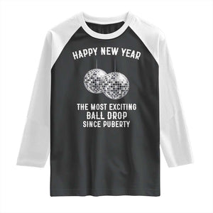 Funny New Years Eve Raglan Shirt Ball Drop Rude Adult Humor TS10 Black White Print Your Wear