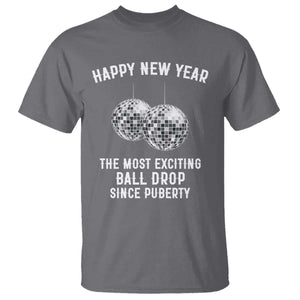 Funny New Years Eve T Shirt Ball Drop Rude Adult Humor TS10 Charcoal Print Your Wear