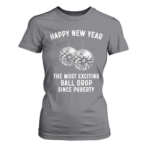 Funny New Years Eve T Shirt For Women Ball Drop Rude Adult Humor TS10 Charcoal Print Your Wear