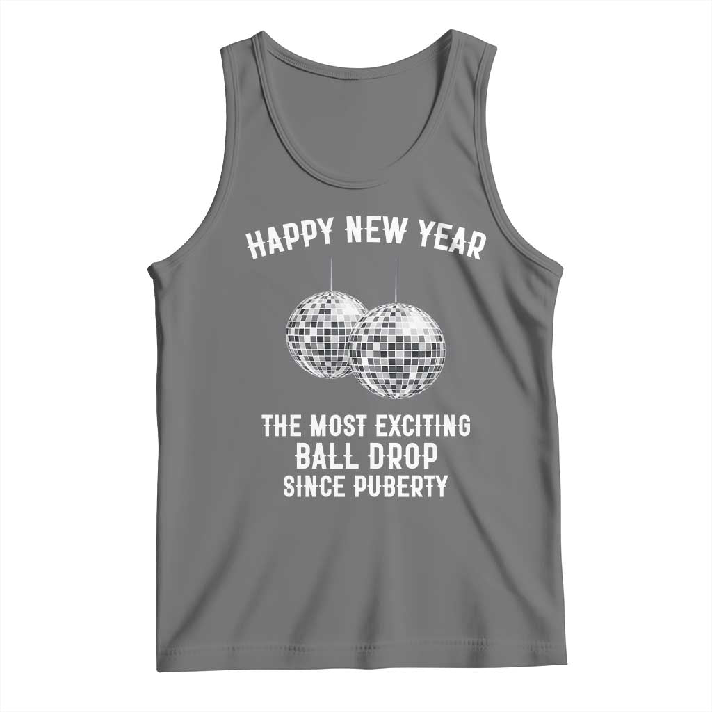 Funny New Years Eve Tank Top Ball Drop Rude Adult Humor TS10 Black Heather Print Your Wear