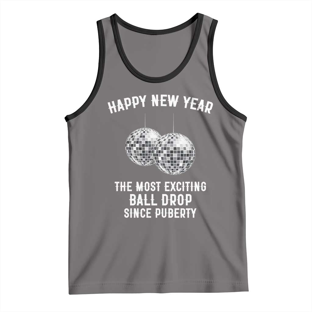 Funny New Years Eve Tank Top Ball Drop Rude Adult Humor TS10 Deep Heather Black Print Your Wear