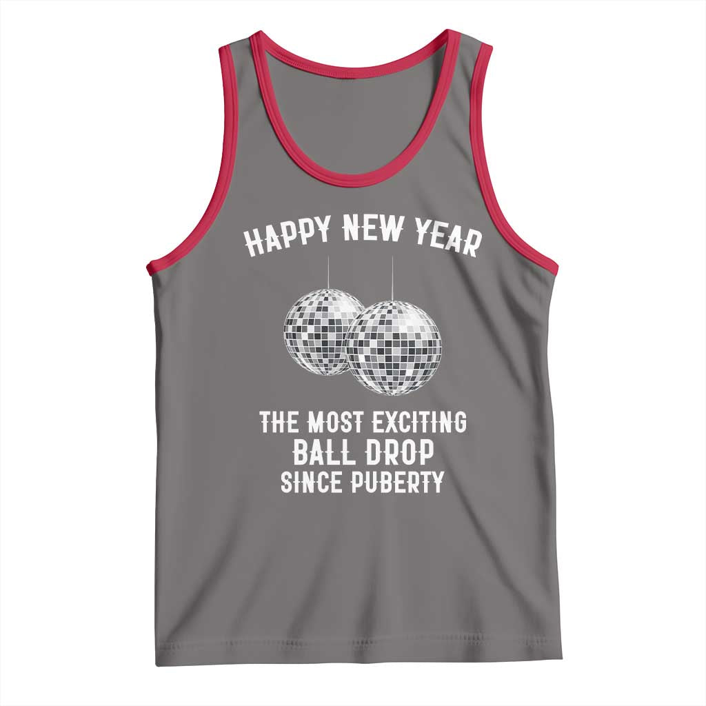 Funny New Years Eve Tank Top Ball Drop Rude Adult Humor TS10 Deep Heather Red Print Your Wear