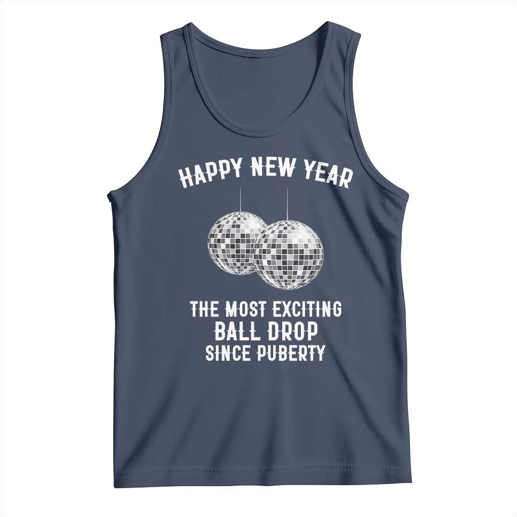 Funny New Years Eve Tank Top Ball Drop Rude Adult Humor TS10 Navy Print Your Wear