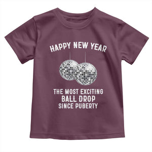 Funny New Years Eve Toddler T Shirt Ball Drop Rude Adult Humor TS10 Maroon Print Your Wear