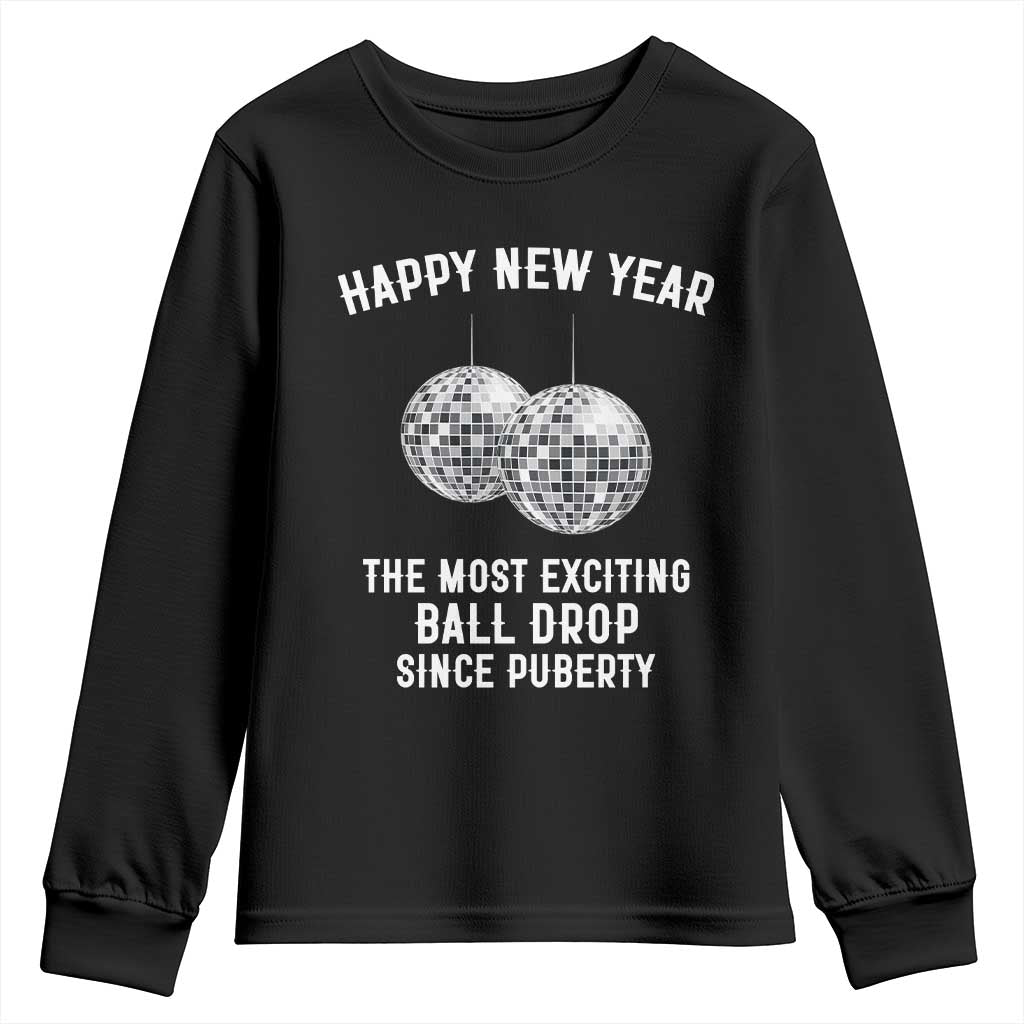Funny New Years Eve Youth Sweatshirt Ball Drop Rude Adult Humor TS10 Black Print Your Wear