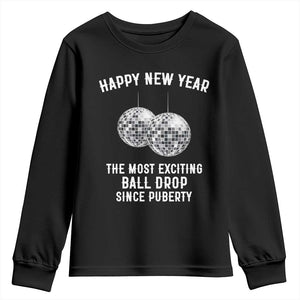 Funny New Years Eve Youth Sweatshirt Ball Drop Rude Adult Humor TS10 Black Print Your Wear