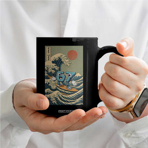 67 Surfing Japanese Coffee Mug Funny Great Wave Off Kanagawa Six Seven Brainrot Meme TS10 Print Your Wear