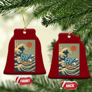 67 Surfing Japanese Ceramic Ornament Funny Great Wave Off Kanagawa Six Seven Brainrot Meme TS10 Print Your Wear